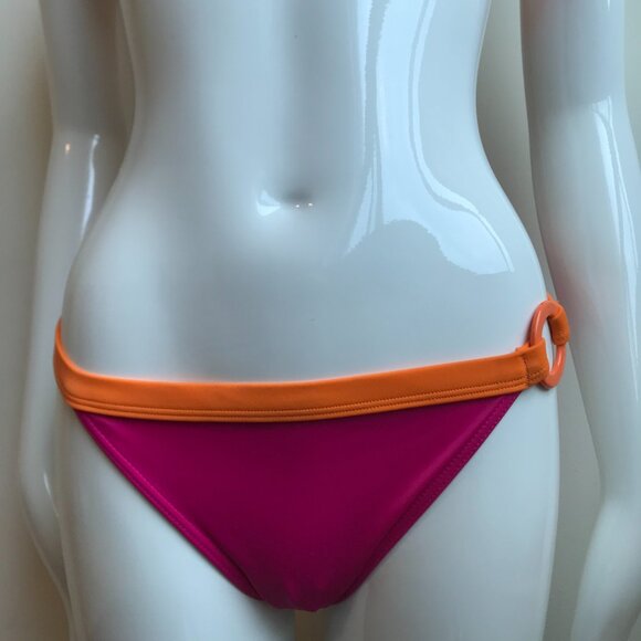Billabong BLUE CRUSH era Vintage bikini solid Orange & Pink halter heart RARE - Picture 9 of 10